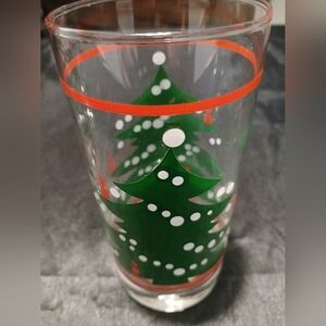 8 Vintage Waechtersbach Christmas Tree Glass Tumbler.
